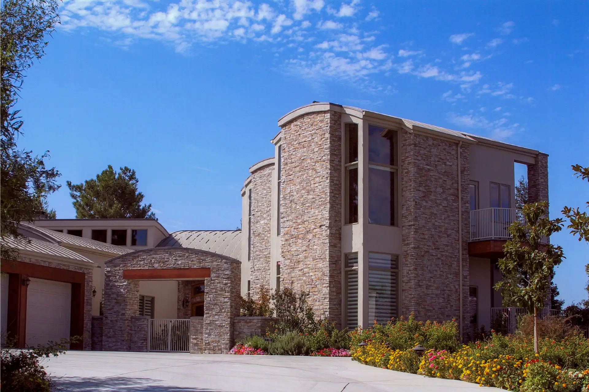 Custom home exterior in San Diego County